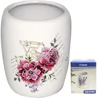 Стакан для зубных щеток Цветы 9*6,5 см SNT 888-03-002