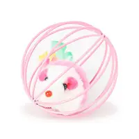 Игрушка для котов Taotaopets 012209 Pink 6см мышь в шаре