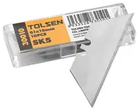 Лезвия трапеция 61х19х0.6 мм ПРОФИ SK5 10 шт Толсен