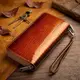 Кошелек женский из экокожи на две молнии KIVI Хамелеон 19020 Коричневый