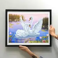 Заготовка для вишивки ТМ Золота Підкова Лебедина пара ЗПТ-008