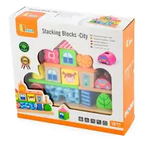 Дерев'яна пірамідка Viga Toys Містечко (50043)