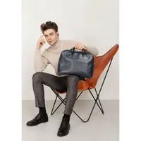 Кожаная деловая сумка Attache Briefcase синий