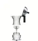 Гейзерная кофеварка 300 мл Alessi Pulcina на 6 чашек с черной ручкой