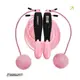 Скакалка швидкісна EasyFit TwinRope 2,8 м чорний-рожевий