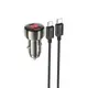Адаптер автомобильный HOCO Type-C to Type-C cable Leader dual-port car charger with digital display set Z50 |1USB/1Type-C, 48W/3A, PD/QC|
