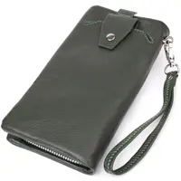 Стильний гаманець для жінок з відділенням під телефон ST Leather 23103 Зелений