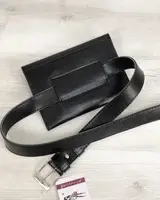 Жіноча сумка на пояс 99104 чорна