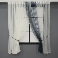 Кухонный комплект (480х170см.), шторки с подвязками. Цвет молочный с графитовым. Код 100к 52-0768
