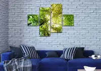 Модульные картины на кухню на Холсте, 90x130 см, (30x30-2/80х30-2)