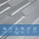 3D панель самоклеющаяся кладка 770х700х5мм Серебро (034) SW-00000217