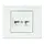 Розетка Horoz компьютерная двойная (CAT6) белая OVIVO GRANO