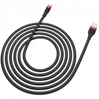 Кабель USB-MicroUSB Hoco U72 Forest у силіконі 1.2 м Чорний з червоним