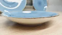 Тарілка супова TULU spiral-blue-21 21 см блакитна