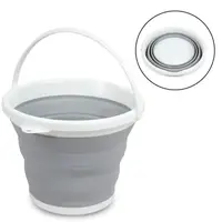 Туристическое складное ведро, 5 л Cиликоновое ведро Сollapsible Bucket