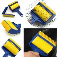 Силіконовий липкий валик SUNROZ Sticky Buddy для чищення одягу і прибирання будинку Синьо-Жовтий 1324