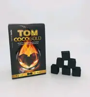 Кокосовый уголь "Tom COCO Gold Premium" для кальяна, 10 кг, 72 кубика в коробке