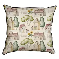 Подушка с мешковины Деревня 45x45 см (45PHB_ERA005)