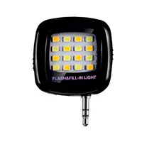 Селфи спалах Lesko 16LED Black 3.5 мм три режими яскравості mini Jack micro USB для смартфонів додаток iblazr