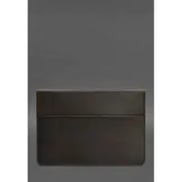 Кожаный чехол-конверт на магнитах для MacBook 13 Темно-коричневый  Crazy Horse
