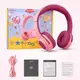 Детские проводные наушники с микрофоном Picun Q2 Rose