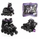 Роликовые коньки Best Roller 0-220 M колеса PU светятся. Black and Violet (размер 34-38) (186956)