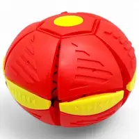 Мяч-трансформер, со светом "Flat Ball Disc: Мячик-фризби", красный