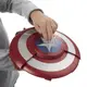Детский игрушечный щит Капитана Америки RESTEQ – щит-трансформер с пушкой, 27 см, Marvel