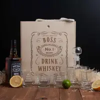 Набор для виски "Drink whiskey" в ящике L, английский