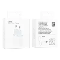 Адаптер мережевий BOROFONE Original single port PD charger BA100A |1Type-C, 20W, PD/QC|