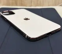 Силіконовий чохол для iPhone 11 Pro Max - Глянець з рамкою під метал, Бежевий+Золото