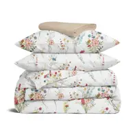 Двуспальное постельное белье с простыней на резинке SUMMER BOUQUET CS1