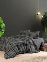 Фланелевое постельное белье First Choice Flannel Sadora Anthracite семейный