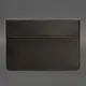 Кожаный чехол-конверт на магнитах для MacBook Pro 16" Темно-коричневый Crazy Horse
