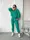 Костюм из микровельвета AO207 Зеленый Oversize XL-3XL