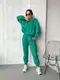 Костюм из микровельвета AO207 Зеленый Oversize XL-3XL