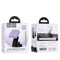Тримач HOCO Crystal magnetic wireless fast charging car holder HW18 (center console) |15W|