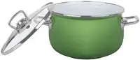 Каструля емальована Idea Home Green 6832847 22 см 5 л зелена