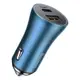 Адаптер автомобильный BASEUS Golden Contactor Pro Dual Quick Charger Car Charger |1USB/1Type-C, 5A/40W, QC/PD| (CCJD-0G)