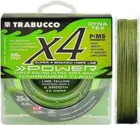 Шнур Trabucco Dyna-Tex 4X Power Moss Green 150m #0.6 0.128mm 12lb 5.44kg