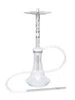 Элегантный кальян Embery MONO-H 4.0 "Silver-Snow" высотой 60 см