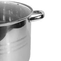 Каструля з кришкою Kamille KM-5406 15.5 л 30 см срібляста