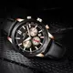Стильные часы Megalith 8015M | Leather Band Black