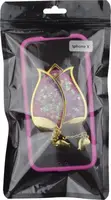 Чехол-накладка TOTO TPU Case Decorative Stones IPhone X Rose Flower Pink