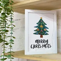Постер в рамке Marry Christmas 21х30см, A4 (WMT4_23NG011_WH)