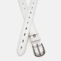 Жіночий ремінь шкіряний Borsa Leather Cv1zk-049w-white