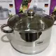 Кастрюля с крышкой Benson BN-221 24 см 6.5 л серебристая