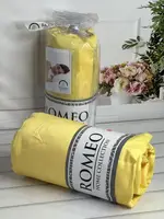 Duz Yellow 180х200см., сатиновая простыня на резинке. RomeoТурция.