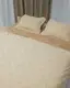 Постельное белье плюшевое семейное Dushka Home 20714 160х215х2 см молочное с коричневым