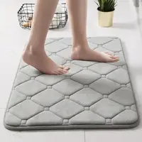 Килимок для ванної кімнати та душу Bathlux 40х60 антиковзкий, м'який, водопоглинаючий, Сірий